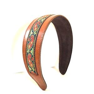 Leather headband handmade in Italy